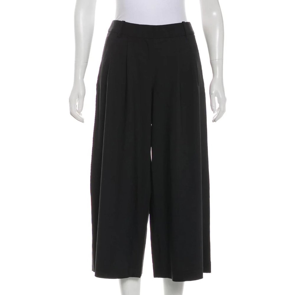 NWOT black Tibi cullotes/wide leg cropped pants, 0